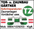 Torbau - Zaunbau Gärtner - Klagenfurt